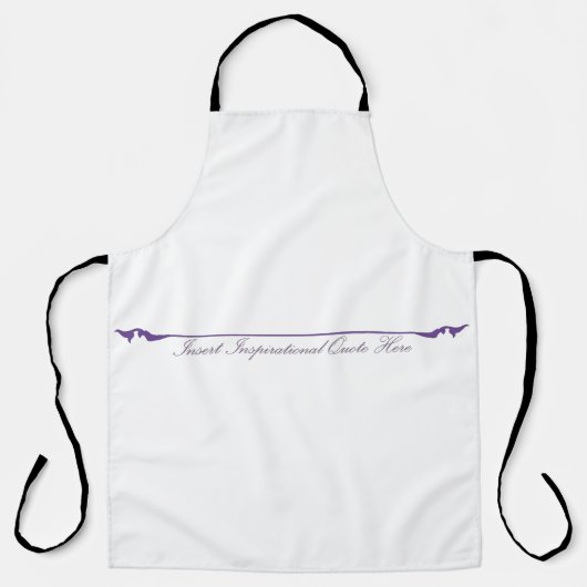 Hier ein inspirierendes Zitat einfügen - Lila Schürze (Vorderseite)