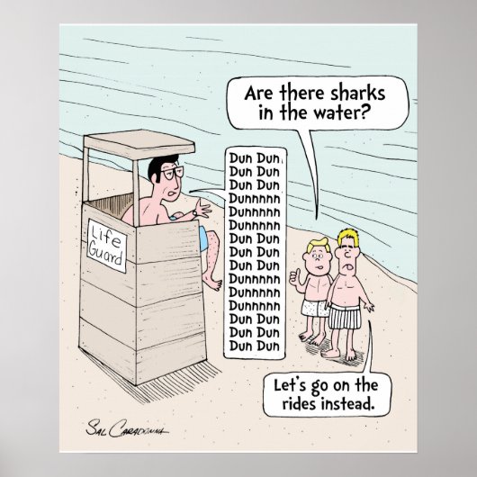 Hier ein lustiges Strandposter von Sal Caradonna Poster (Vorne)