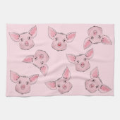 Hier eine Schweine, da ist eine Schweine, überall  Geschirrtuch (Horizontal)