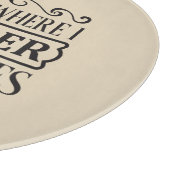 Hier ermordete ich Gemüse, Glas Schneidebrett (Ecke)