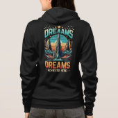 Hier erreichte Träume Hoodie (Rückseite)