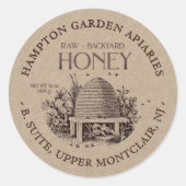 Hier finden Sie das Label "Apiary Honey Jar" Runder Aufkleber (Vorderseite)