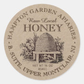Hier finden Sie das Label "Apiary Honey Jar" Runder Aufkleber (Vorderseite)
