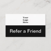 Hier finden Sie ein Schwarz-Weiß-Logo von Freunden Empfehlungskarte (Vorderseite)