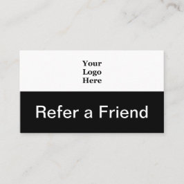 Hier finden Sie ein Schwarz-Weiß-Logo von Freunden Empfehlungskarte