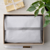 Hier finden Sie Ihr Logo in Silber und Weiß. Seidenpapier (Geschenk)