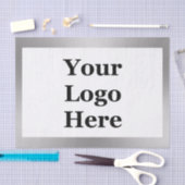 Hier finden Sie Ihr Logo in Silber und Weiß. Seidenpapier (Handwerk)