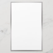 Hier finden Sie Ihr Schwarz-weißes und silbernes L Briefpapier (Rückseite)