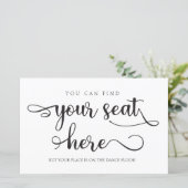 Hier finden Sie Ihr Sitzplatz (Stehend Vorderseite)