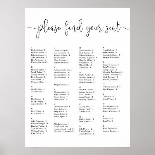 Hier finden Sie Ihre Sitzplakatkarte Poster (Vorne)