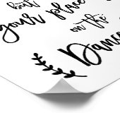 Hier finden Sie Ihren Sitzplatz Poster (Ecke)