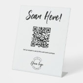 Hier finden Sie QR-Code Business Website und Servi Sockelschild (Vorderseite)
