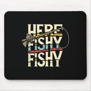Hier Fische Lustige Fische Fischen Mousepad