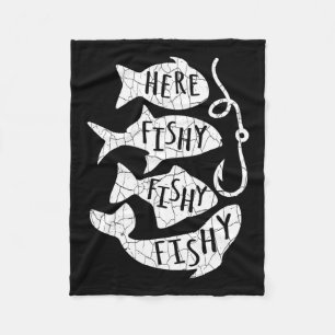 Hier fischen fischig lustige Geschenke für Angelfr Fleecedecke
