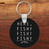 Hier Fischer Angler Schlüsselanhänger (Vorderseite)