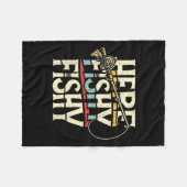 Hier Fischfang Fleecedecke (Vorderseite (Horizontal))