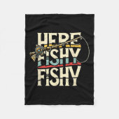 Hier Fischfang Fleecedecke (Vorderseite)