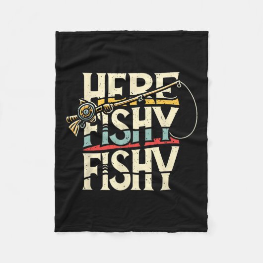 Hier Fischfang Fleecedecke (Vorderseite)
