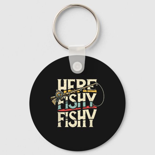 Hier Fischfang Schlüsselanhänger (Vorderseite)