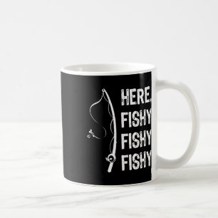 Hier Fischig Fischig T-Shirt Lustige Angel-Shirts  Kaffeetasse