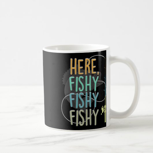 Hier fischt Fischer Rod Fish Sayi Kaffeetasse (Rechts)