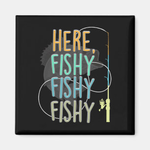 Hier fischt Fischer Rod Fish Sayi Magnet