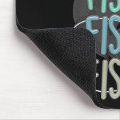 Hier fischt Fischer Rod Fish Sayi Mousepad (Ecke)