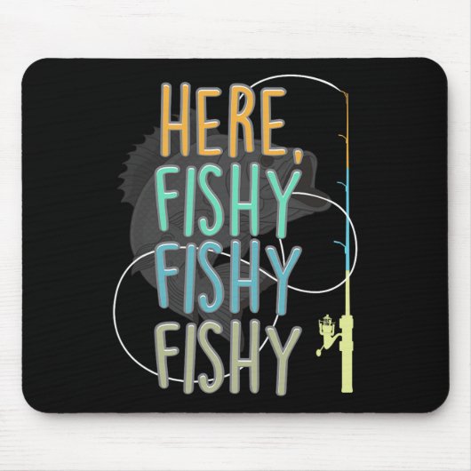 Hier fischt Fischer Rod Fish Sayi Mousepad (Vorne)