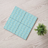 Hier fischt türkisfarbene Fische und Grüntöne Fliese