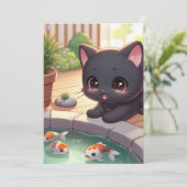 Hier Fishy Fishy! Einladung (Stehend Vorderseite)