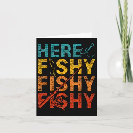 Hier Fishy Fishy Fishy Karte (Vorderseite)
