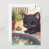 Hier Fishy Fishy! Postkarte (Vorne/Hinten)