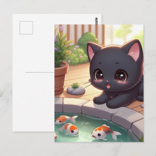 Hier Fishy Fishy! Postkarte (Vorne/Hinten)