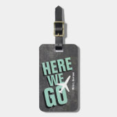 Hier fliegen wir zu einer Flugreise Gepäckanhänger (Vorderseite vertikal)