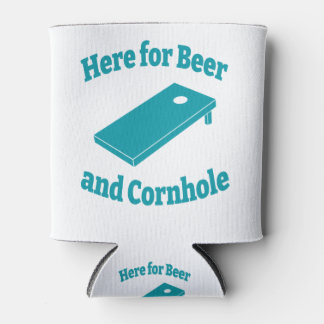 Hier für Bier und Cornhole Dosenkühler