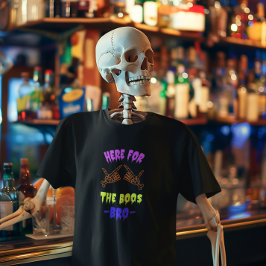 Hier für Boos, Bro Funny Halloween Party T-Shirt
