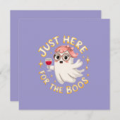 Hier für Boos - Funny Halloween Ghost Einladung (Vorne/Hinten)