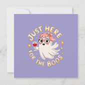 Hier für Boos - Funny Halloween Ghost Einladung (Rückseite)