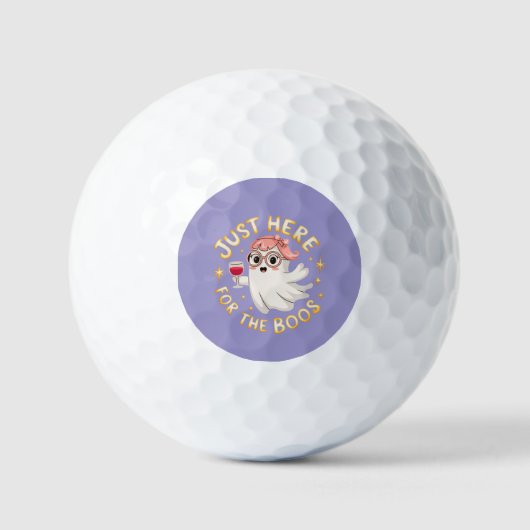 Hier für Boos - Funny Halloween Ghost Golfball (Vorderseite)