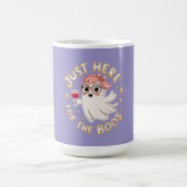 Hier für Boos - Funny Halloween Ghost Kaffeetasse (Mittel)