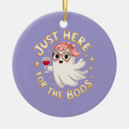 Hier für Boos - Funny Halloween Ghost Keramik Ornament