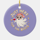 Hier für Boos - Funny Halloween Ghost Keramik Ornament (Hinten)