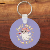 Hier für Boos - Funny Halloween Ghost Schlüsselanhänger (Vorderseite)