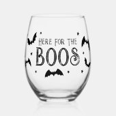 Hier für Boos Halloween-Fledermäuse Weinglas Ohne Stiel (Vorderseite)