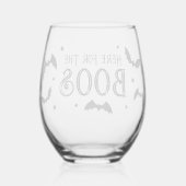 Hier für Boos Halloween-Fledermäuse Weinglas Ohne Stiel (Rückseite)