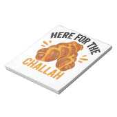 Hier für Challah Funny Jewish Hanukkah Brot Notizblock (Rotiert)