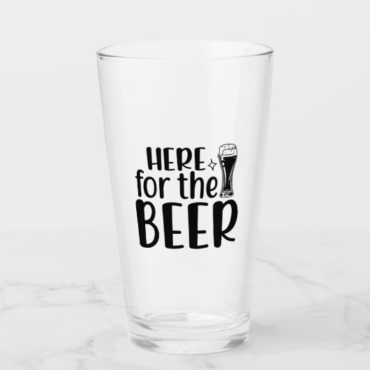 Hier für das Bier! Glas (Vorderseite)