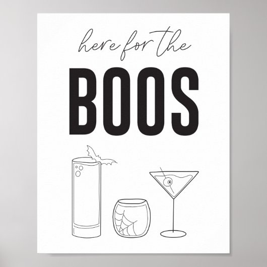 Hier für das Boos Bar Cart-Zeichen Poster (Vorne)
