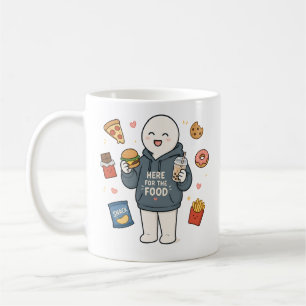 Hier für das Essen Lustiges Foodie-Meme Kaffeetasse