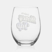 Hier für das Geld Yap Stemless Weinglas Ohne Stiel (Rückseite)